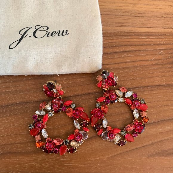 J.Crew Crystal Circle Statement Earrings